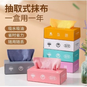 盒装抽取式抹布不掉毛不沾油厨房清洁抹布百洁布洗碗布洗碗巾批发